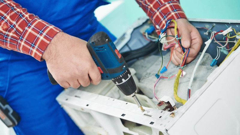 Kırkağaç Şenocak Şenocak çamaşır makinesi kart tamiri – Su almama arızası orijinal parça ile giderildi. - Teknik servis örneği